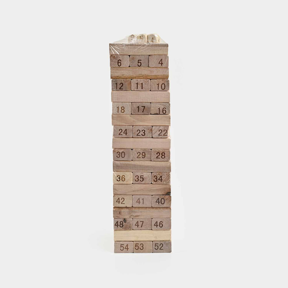 Jenga Game with Wooden Blocks, Stacking Tower Game | 54PCS