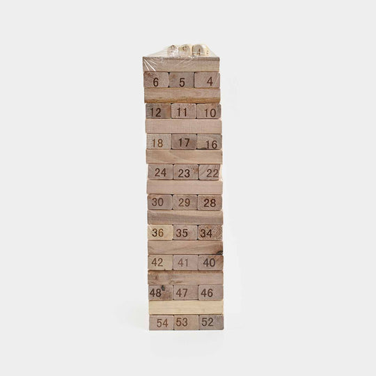 Jenga Game with Wooden Blocks, Stacking Tower Game | 54PCS