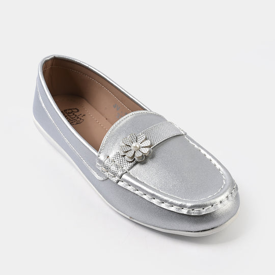 Girls Loafer JV-14-SILVER