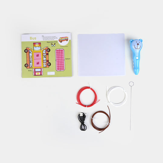 Bear 3D Pen With Battery For Kids