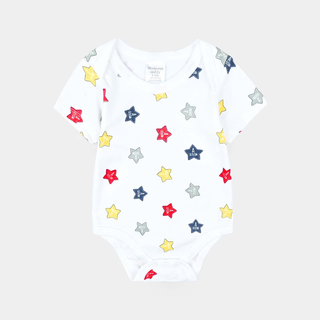 Infant Unisex Cotton Interlock Set-Yellow/White