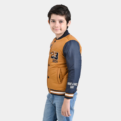 Boys Mix taffeta Quilted Jacket Cool-Yellow.Blue