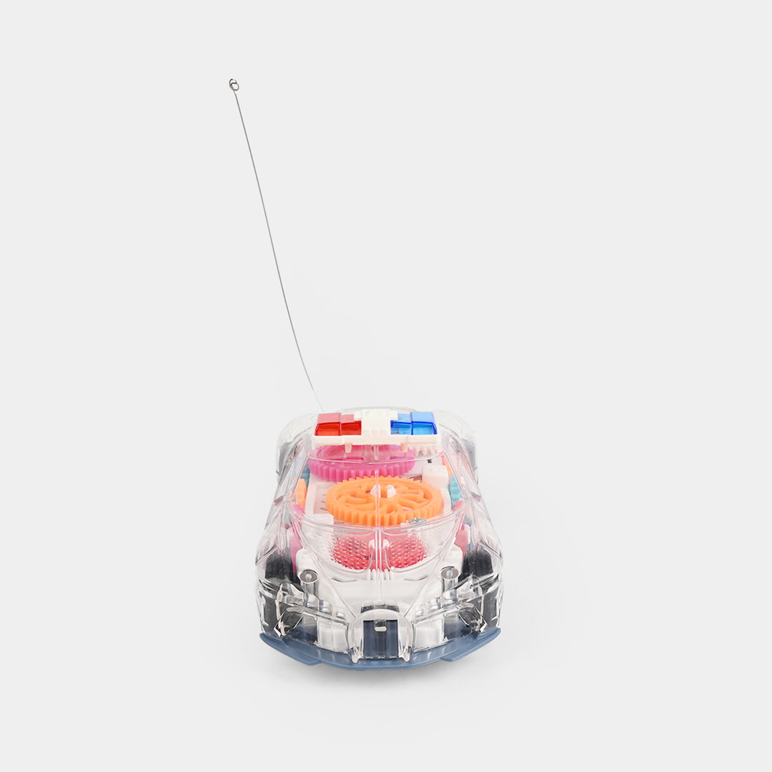 Racing Gear Transparent RC Car – Police Model Toy