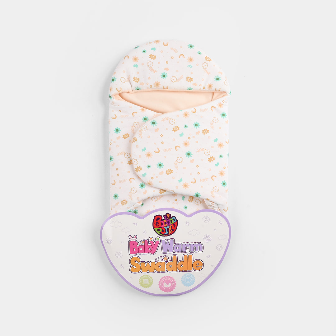 Infant Baby Foam Swaddle Flower | Peach