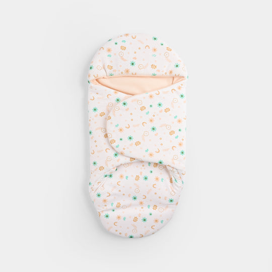 Infant Baby Foam Swaddle Flower | Peach