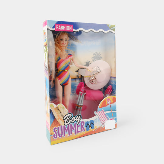 FASHION DOLL WITH MOVEABLE JOINT TOY FOR GIRLS