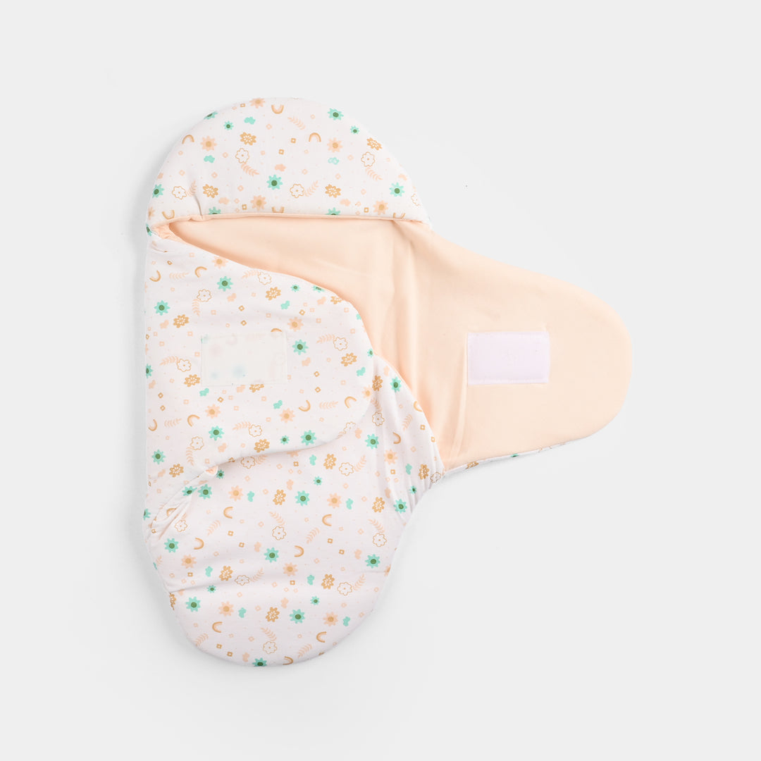 Infant Baby Foam Swaddle Flower | Peach