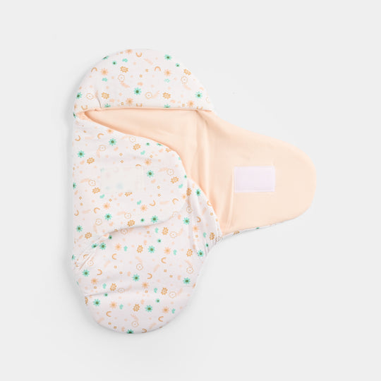Infant Baby Foam Swaddle Flower | Peach
