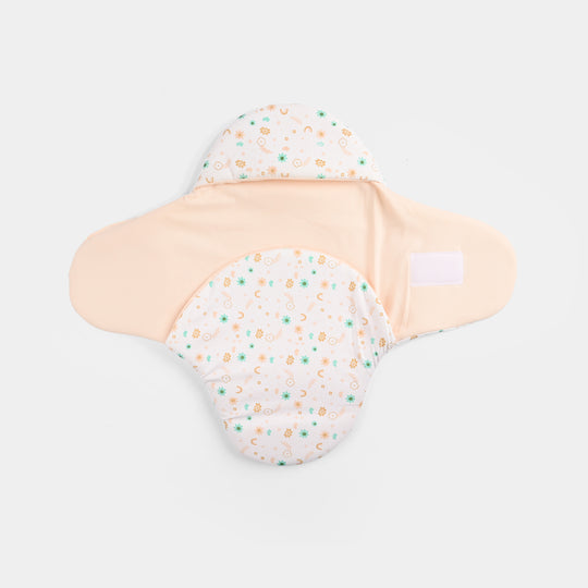 Infant Baby Foam Swaddle Flower | Peach