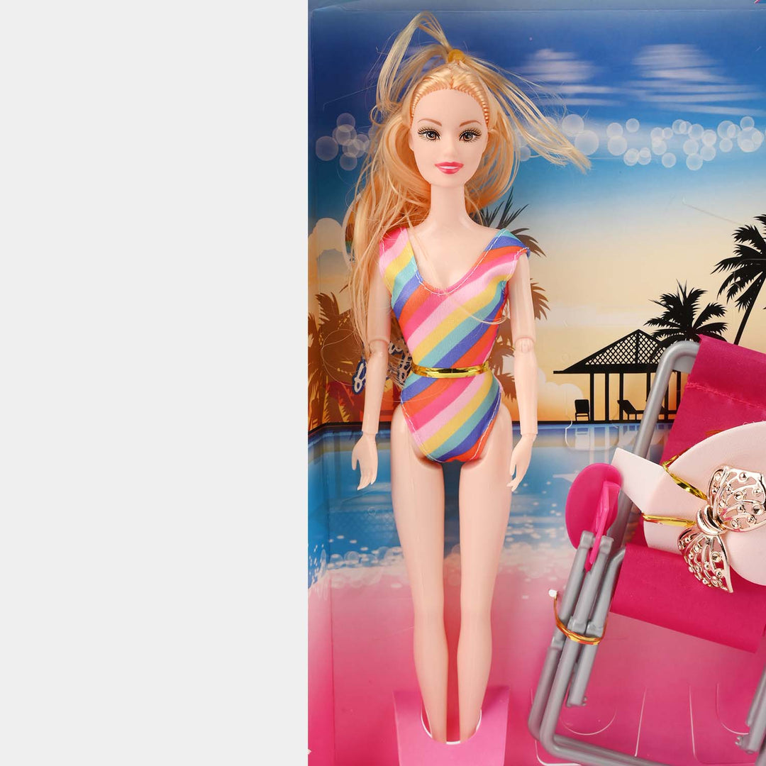 FASHION DOLL WITH MOVEABLE JOINT TOY FOR GIRLS