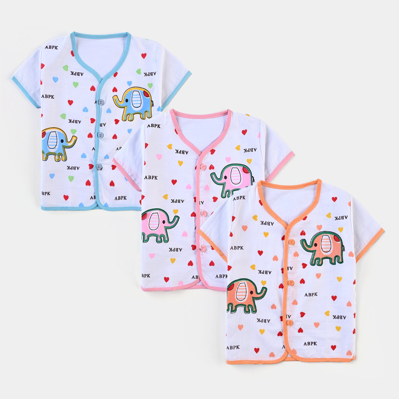 Baby Cotton Vest 3Pcs Printed