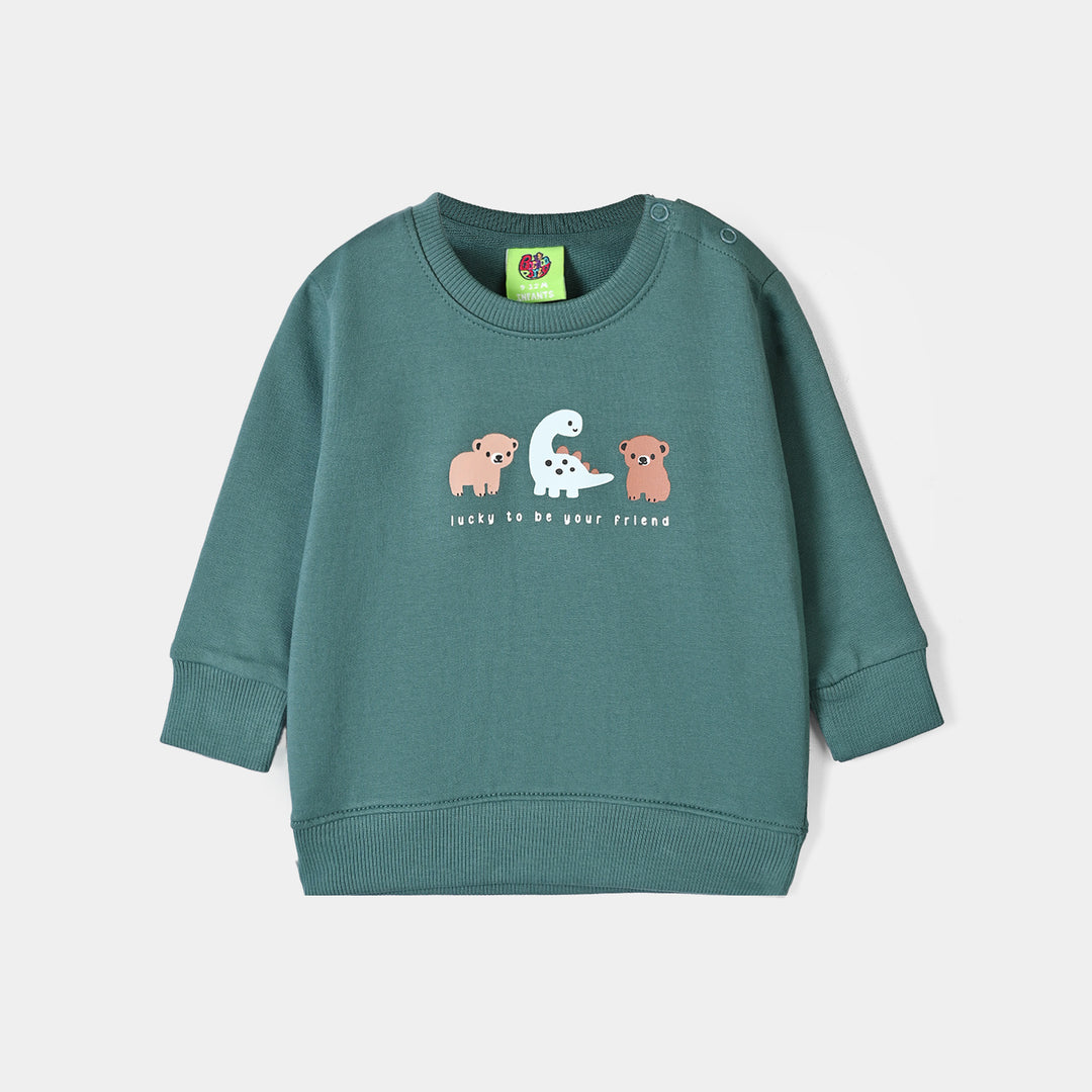 Infant Boys Cotton Terry Sweatshirt Lucky Friends
