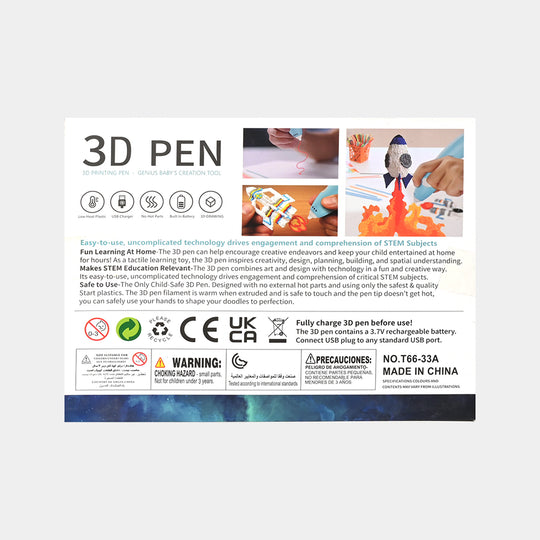 3D Printing Pen With Tool For Kids