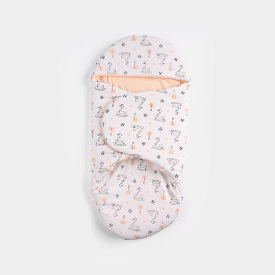Infant Baby Foam Swaddle Duck | Peach
