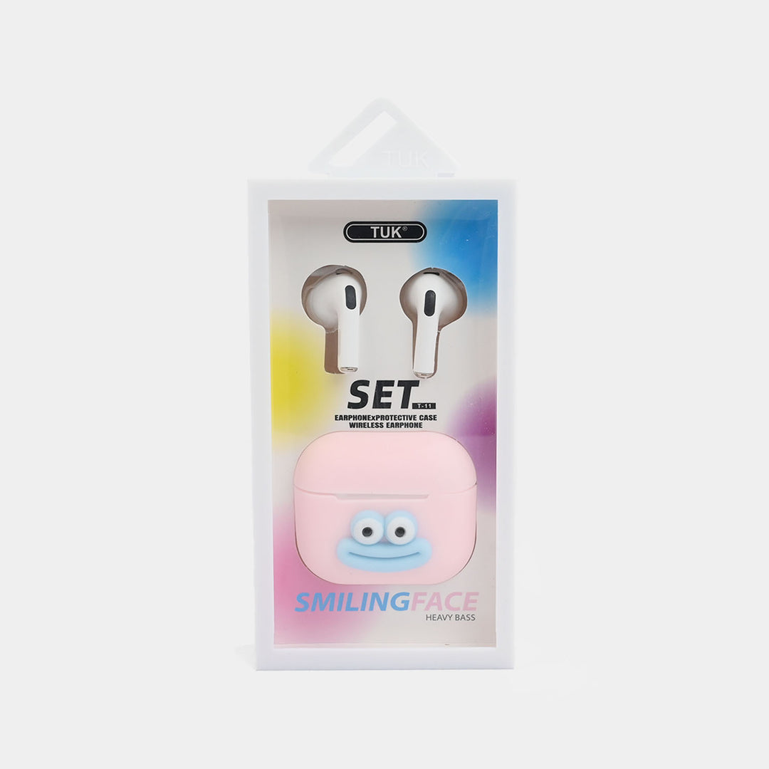 Smiling Face" Wireless Earbud/Earphone Set