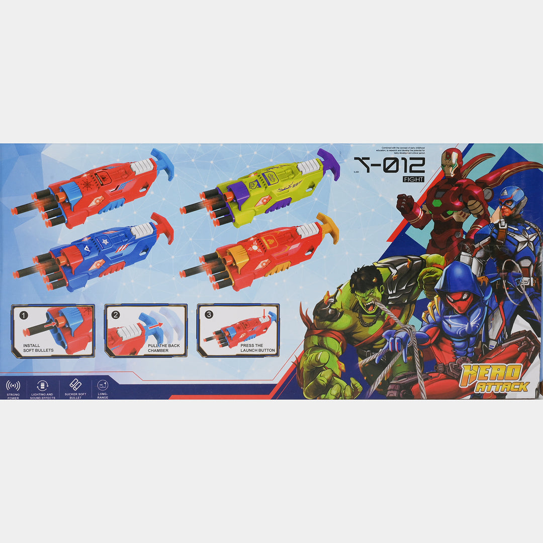 Soft Dart Launcher With Dart Target