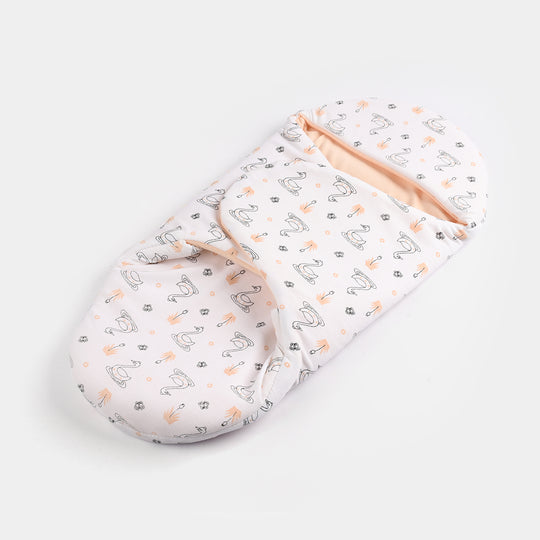 Infant Baby Foam Swaddle Duck | Peach