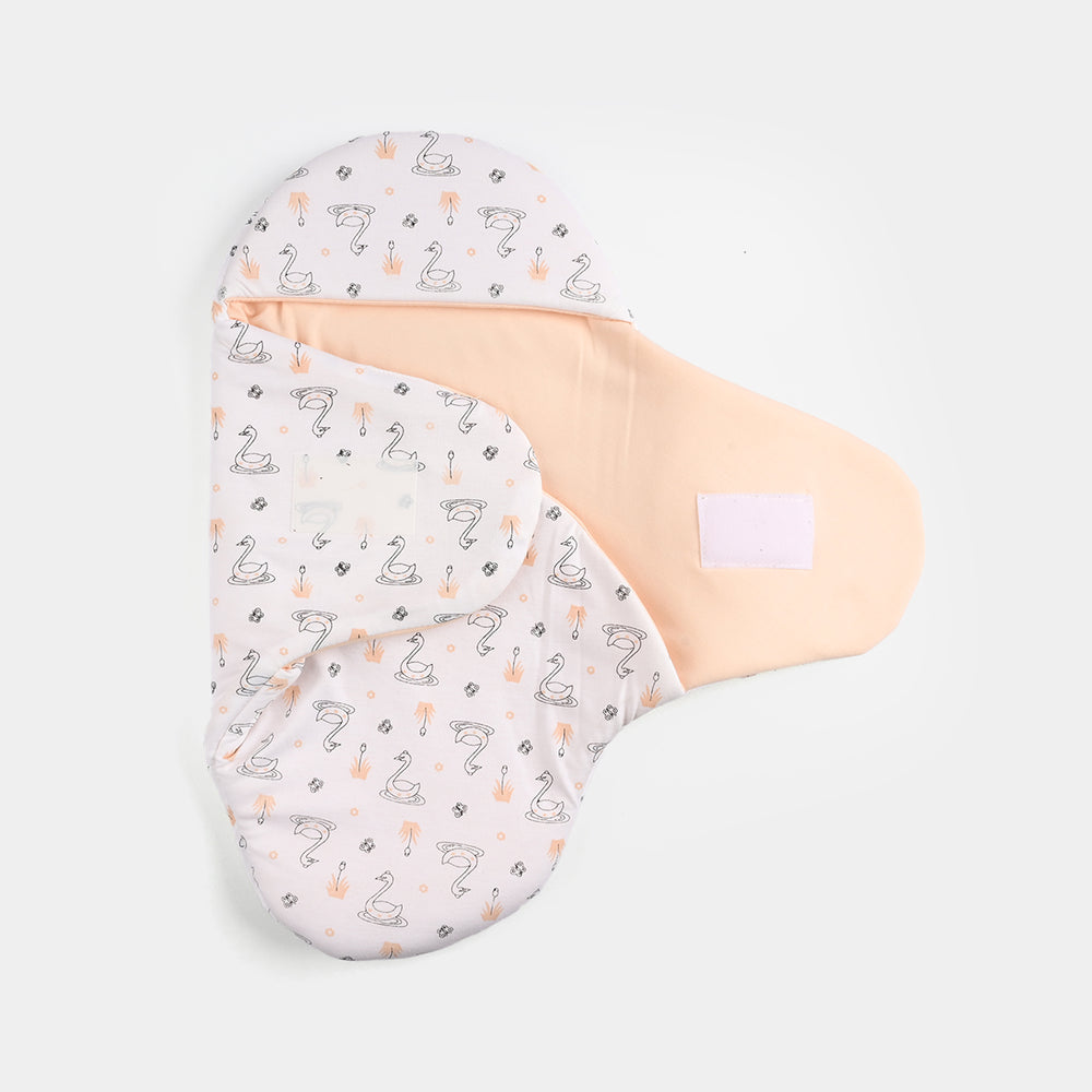 Infant Baby Foam Swaddle Duck | Peach