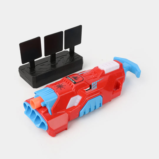 Soft Dart Launcher With Dart Target