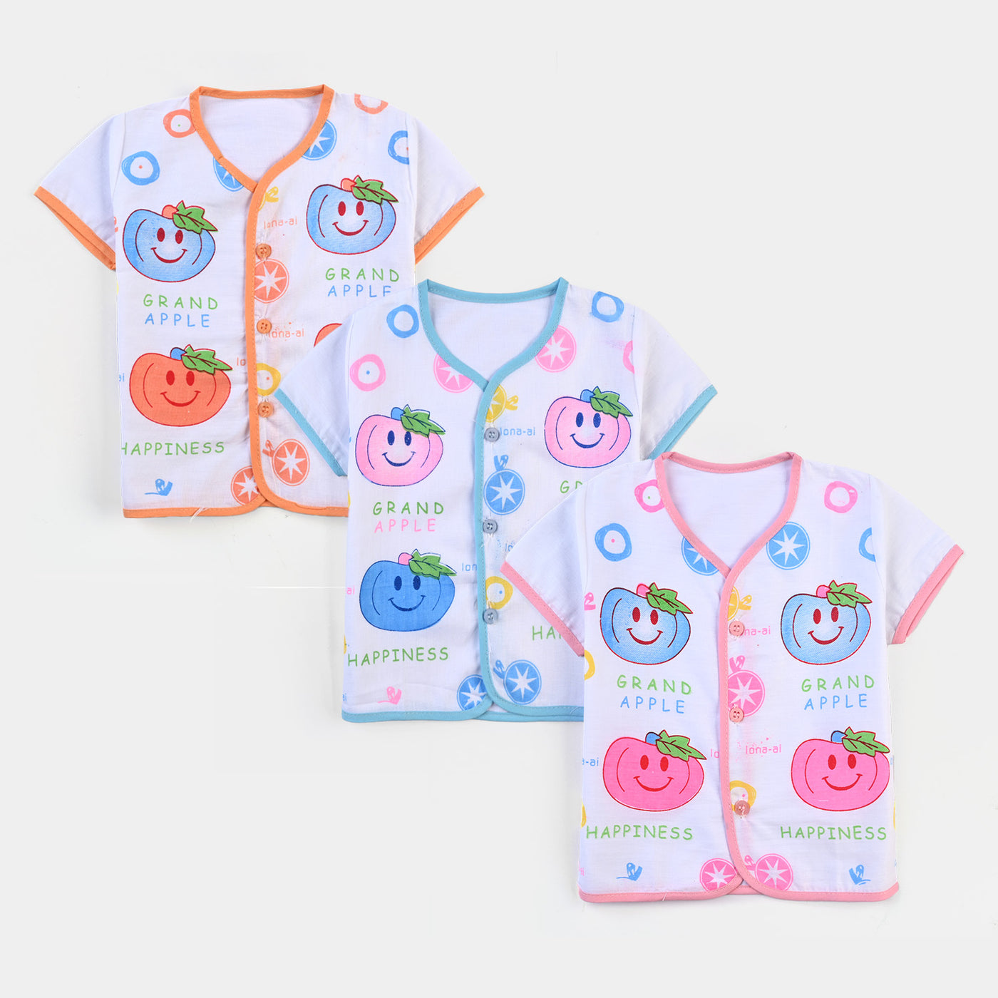 Baby Cotton Vest 3Pcs Printed