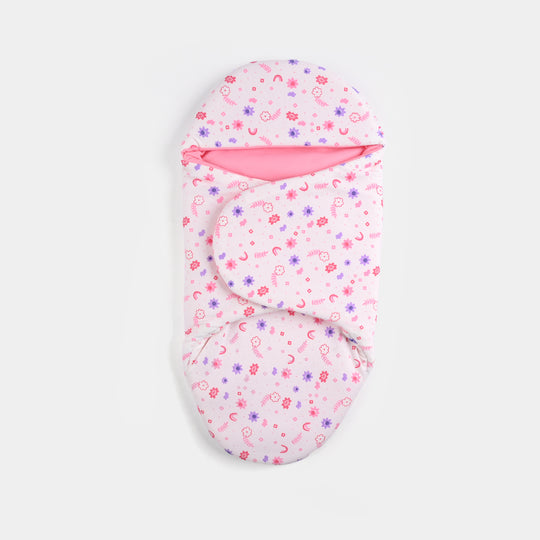 Infant Baby Foam Swaddle Flower | Light Pink