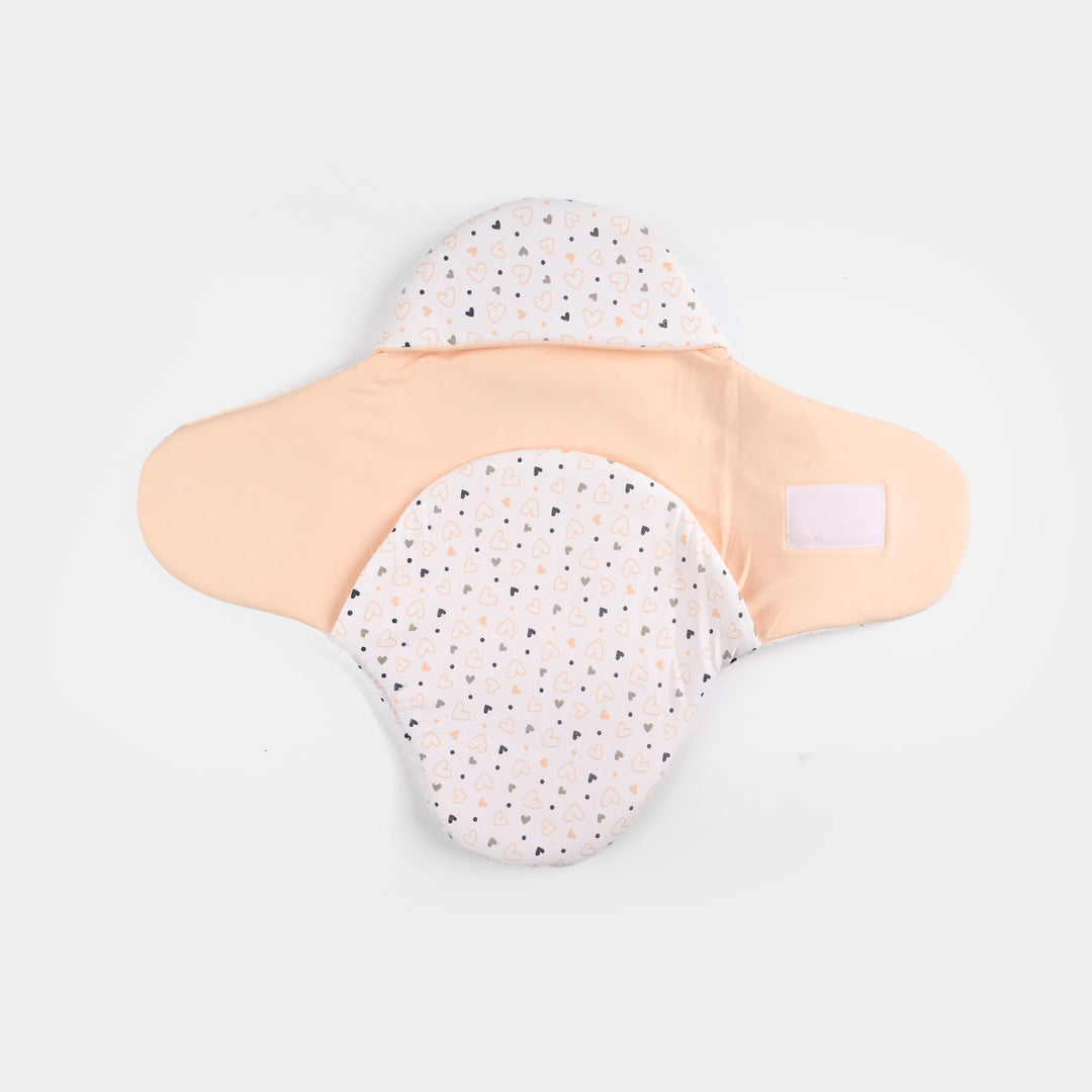 Infant Baby Foam Swaddle Heart | Peach