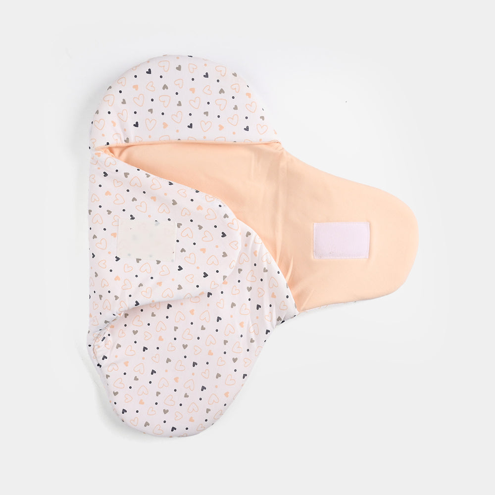 Infant Baby Foam Swaddle Heart | Peach