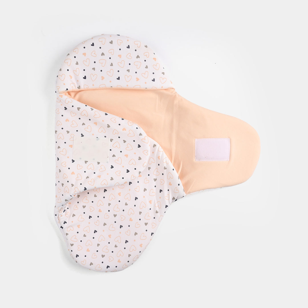 Infant Baby Foam Swaddle Heart | Peach