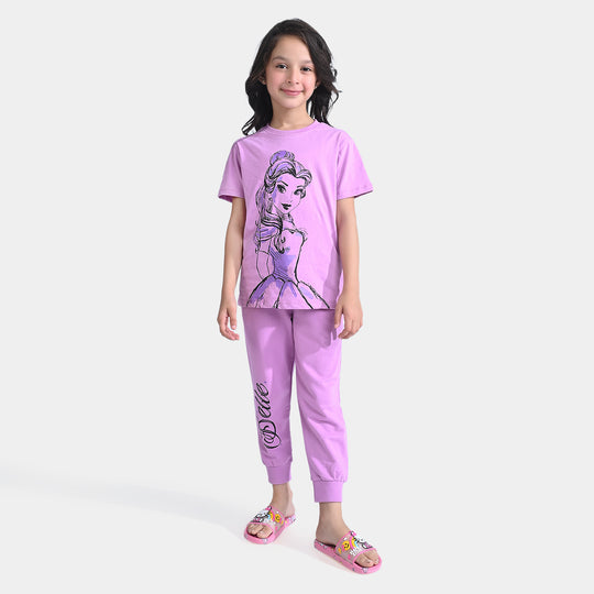 Girls Jersey/Terry 2 Piece Suit-ORCHID