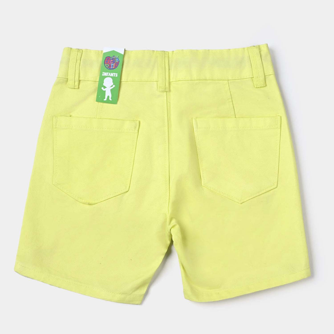 Infant Boys Cotton Short Animals-Yellow