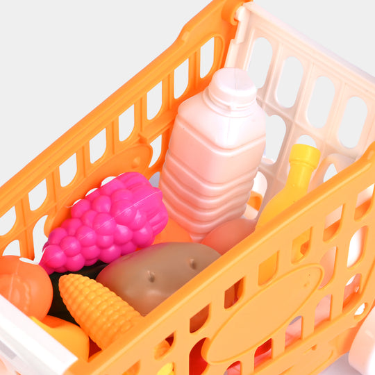 Supermarket Shopping Cart Toy Set – Kitchen Play for Kids