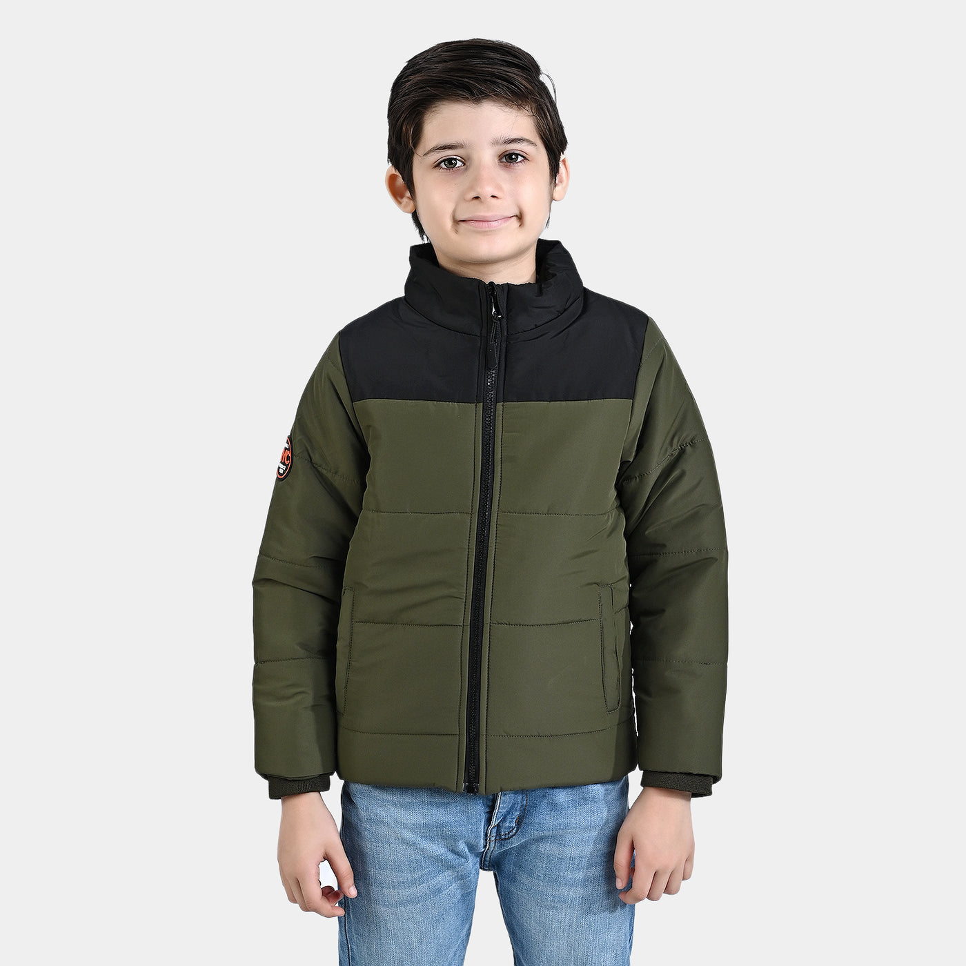 Boys Quilted Jacket Secret Meadow-Olive