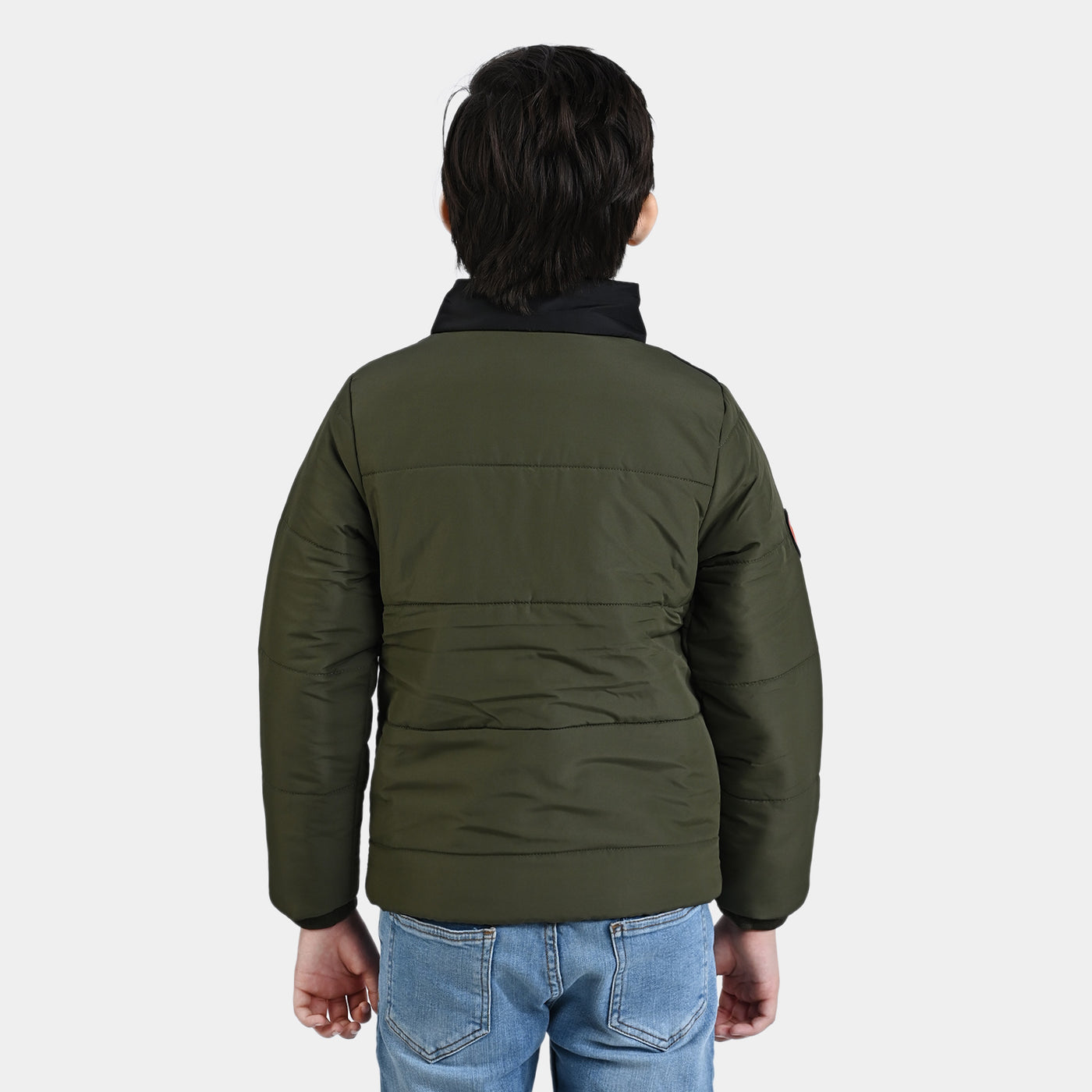 Boys Quilted Jacket Secret Meadow-Olive