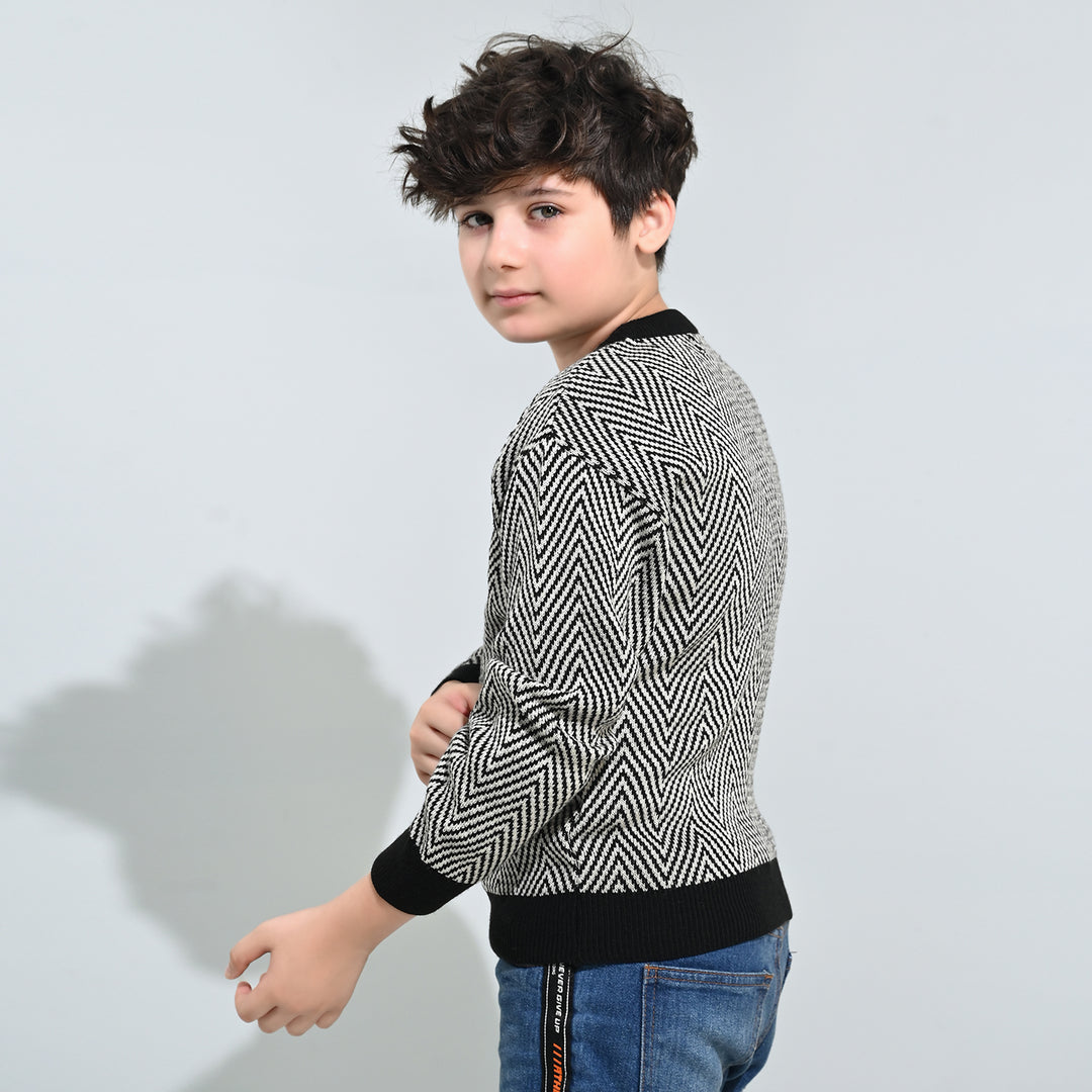 Boys Acrylic Sweater-Flash - GREY
