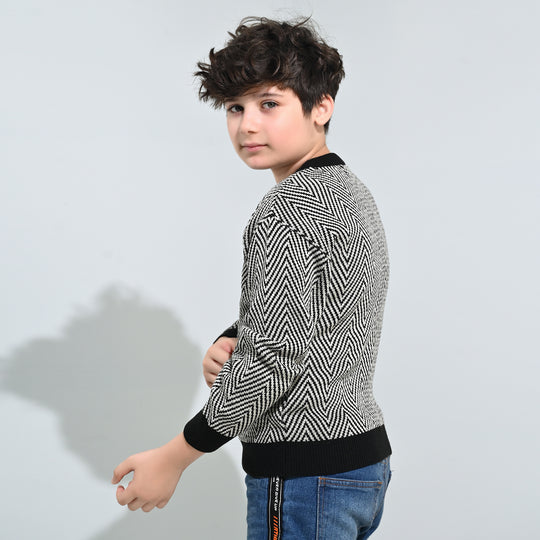 Boys Acrylic Sweater-Flash - GREY