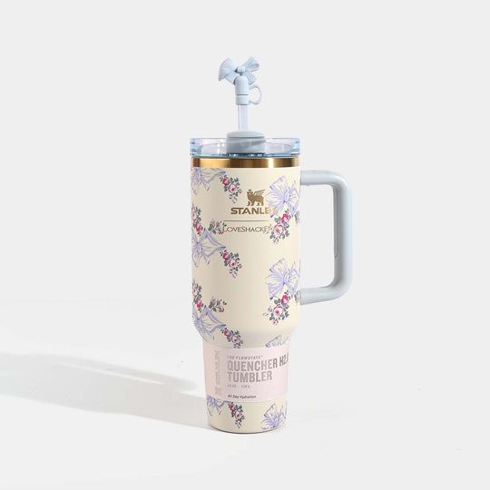 Stanley Quencher Floral Design Tumbler 40OZ Love Shake Gift