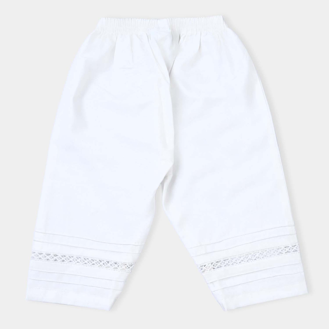 Infant Girls Cotton Trouser -White