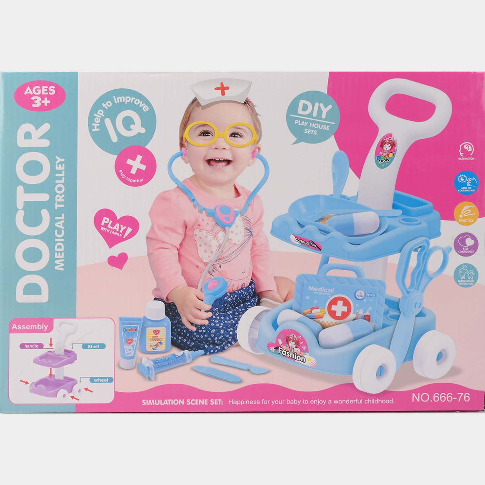Medical Set Kit With Trolley And Accessories For Kids