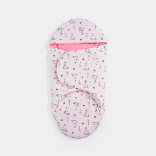 Infant Baby Foam Swaddle Duck | Light Pink