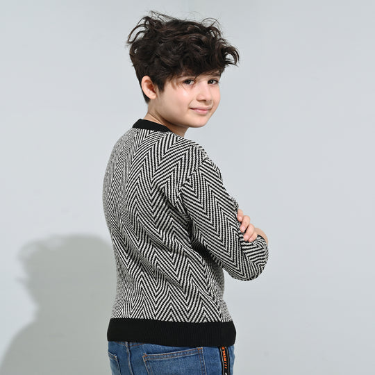 Boys Acrylic Sweater-Flash - GREY
