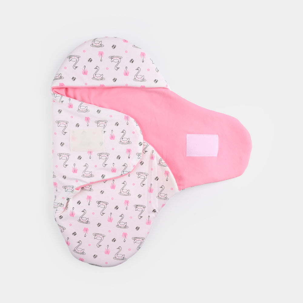 Infant Baby Foam Swaddle Duck | Light Pink
