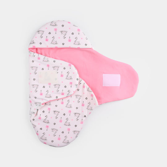 Infant Baby Foam Swaddle Duck | Light Pink