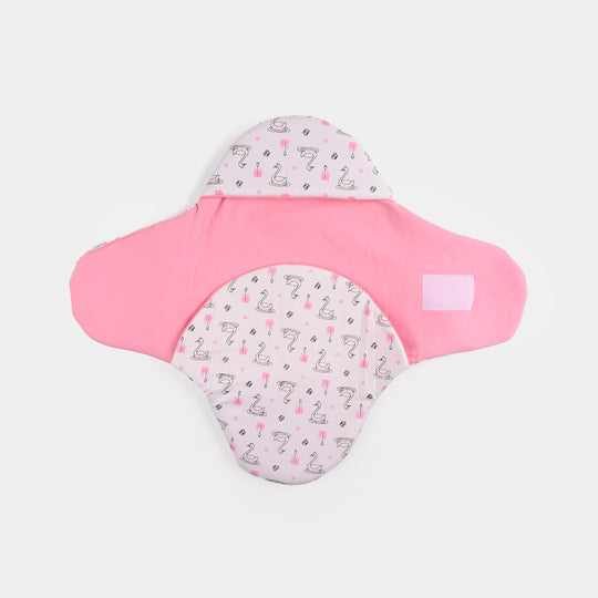 Infant Baby Foam Swaddle Duck | Light Pink