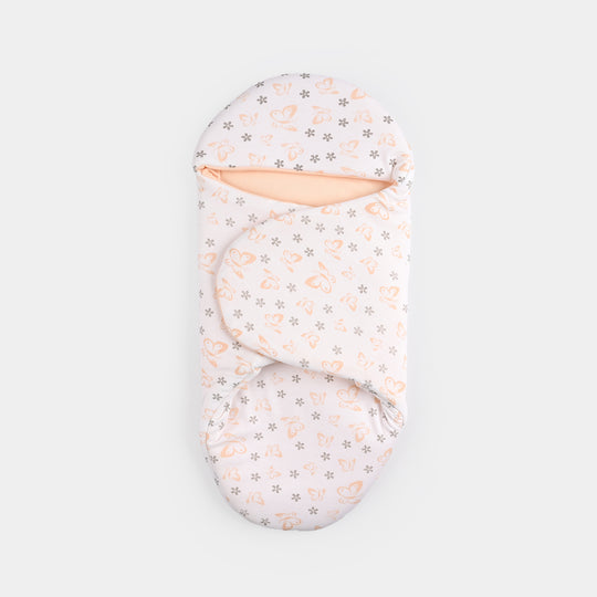 Infant Baby Foam Swaddle Butterfly | Peach