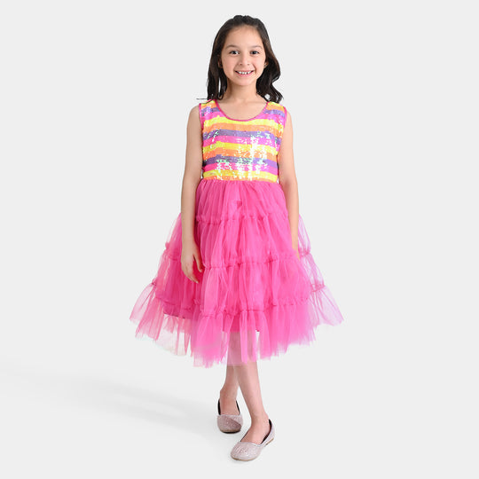 Girls Fancy Frock Dancing Doll-D.PINK