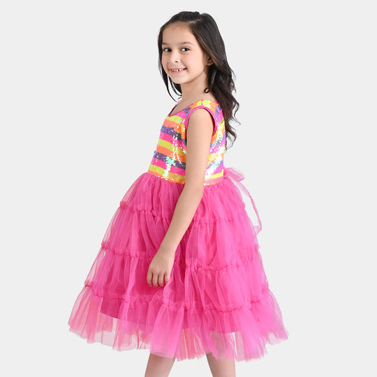 Girls Fancy Frock Dancing Doll-D.PINK