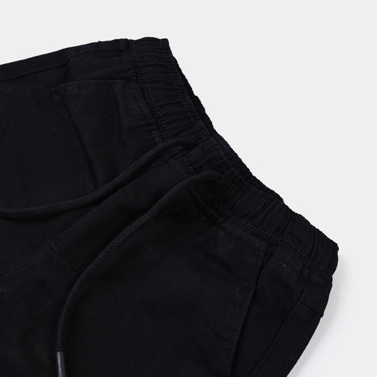 Boys Cotton Short Laker-BLACK