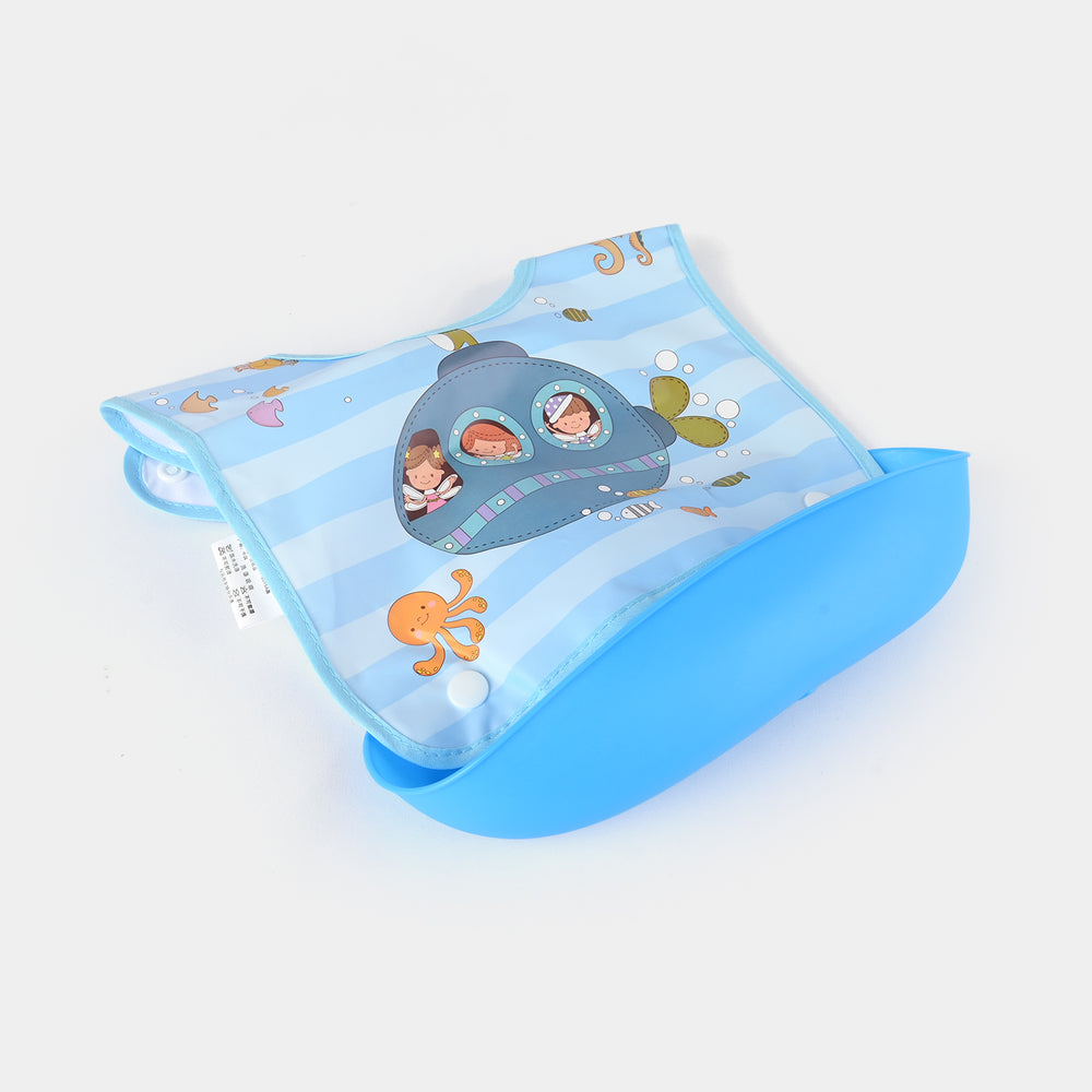 PLASTIC BIB WITH HOLDER FOR BABIES