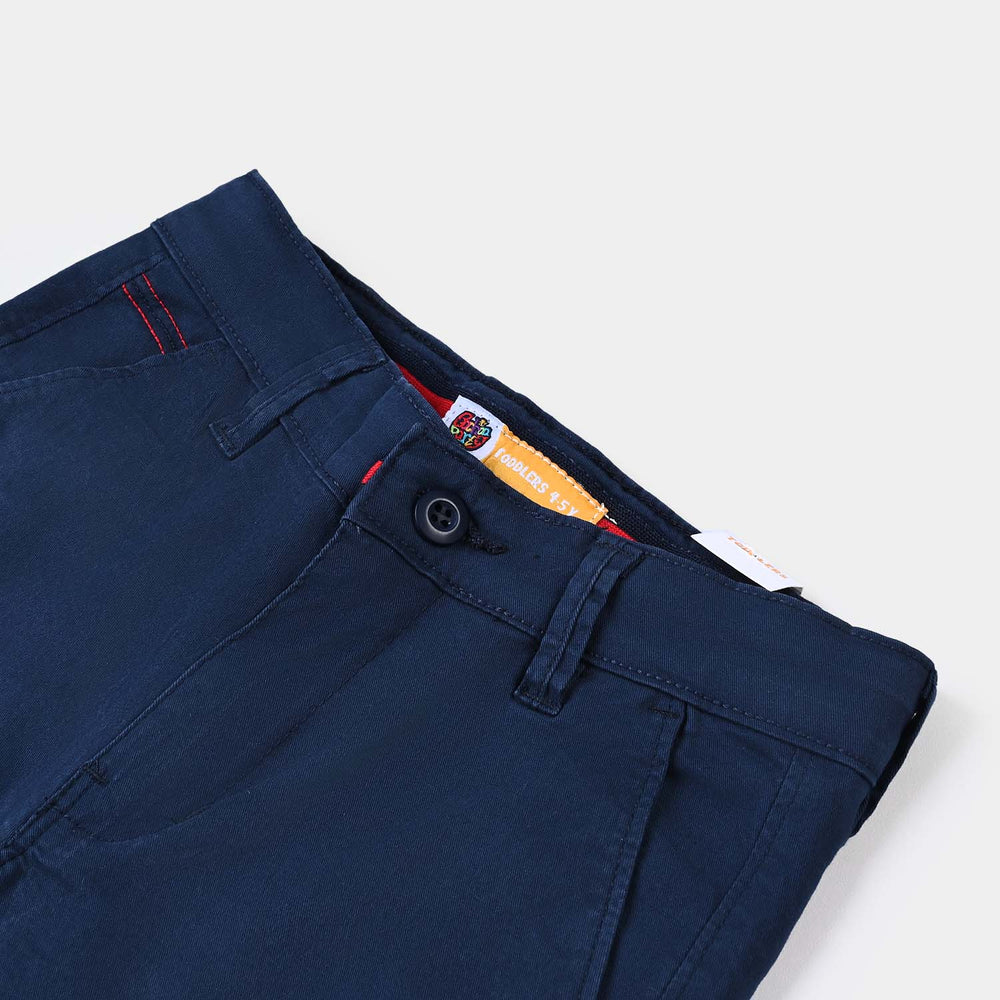 Boys Cotton Pant Stitches Details-Navy Blue