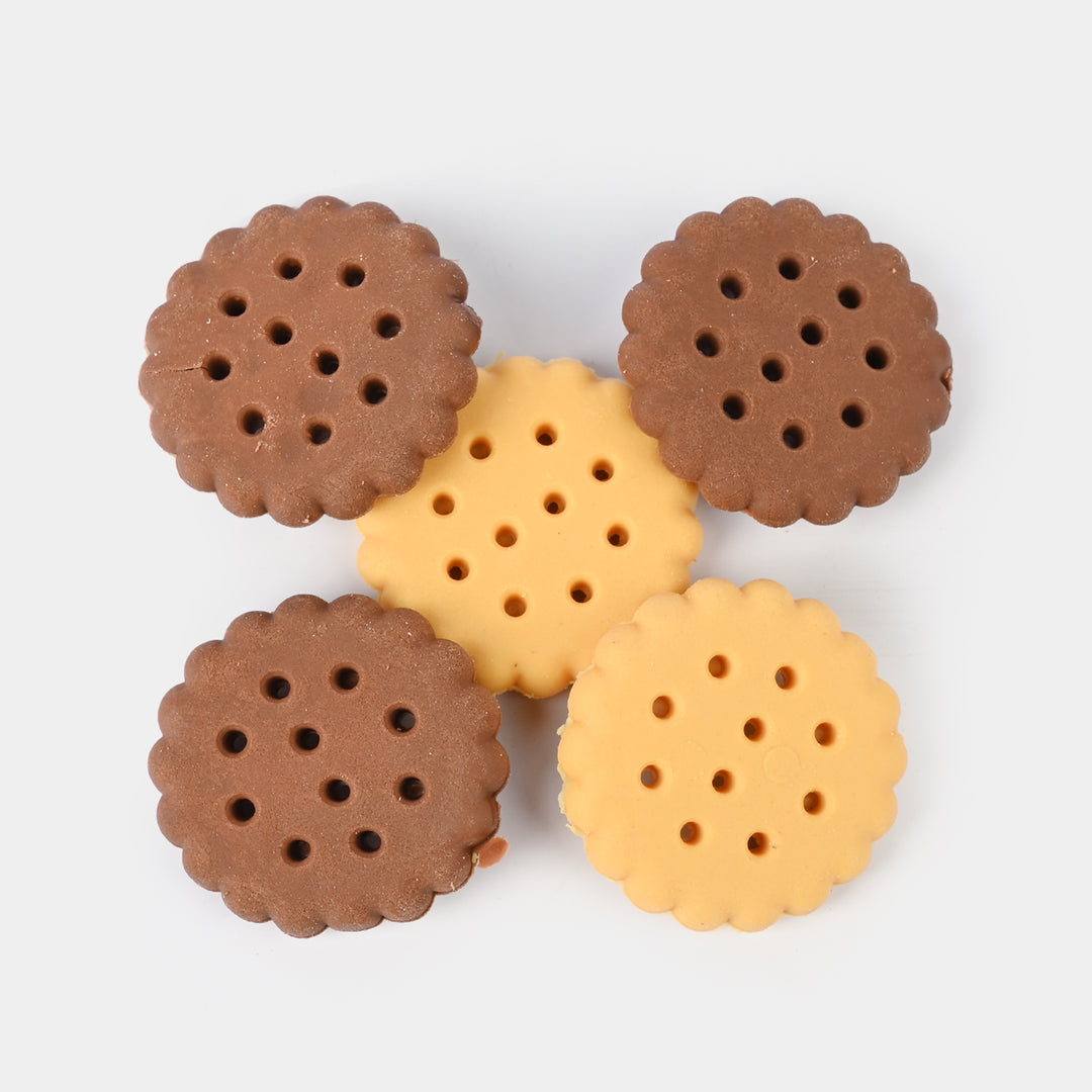 Cookie-Shaped Erasers – Pack of 6